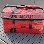 Life Jkt Storage Bag w/ 4 USCG Approved Jkts