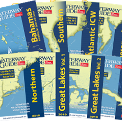 Waterway Guide Chesapeake Bay 2017  70th Anniversary Edition  Updated annually, the Waterway Guide Chesapeake Bay 2017 edition is the indispensable cruising companion for boaters exploring the Chesapeake Bay, the Delaware Bay and the Delmarva Atlantic coast from Cape May to Norfolk. The guide features mile-by-mile navigation information, aerial photography with marked routes, marina listings and locator charts, anchorage information and expanded "Goin' Ashore" articles on ports along the way. Helpful cruising data like GPS waypoints, detailed planning maps, distance charts and bridge tables help get cruisers there safely. Flexible spiral binding and heavy laminated covers with bookmarker flaps ensure durability and easy use in the cockpit and at the helm.  Spiral Cover, 8.5 x 10.5, 472pp