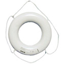 WHITE LIFE RING 20in W,ROPE