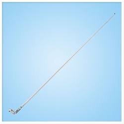 8 ft VHF Marine Band 6dB  Has all the elements of a high end 8 ft antenna with a brass element and a smooth, high gloss, polyurethane finish that will not yellow in the sun. This antenna delivers performance and is a great value. Brass and copper elements Chrome-plated ferule with standard 1"-14 thread Includes 15 ft RG-58 cable and a PL-259 connector Smooth, durable, high gloss finish